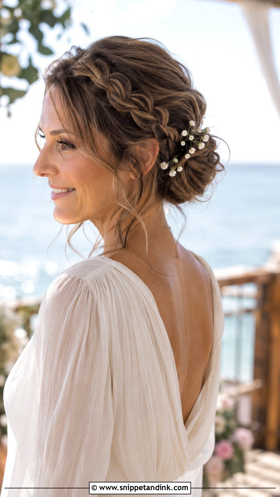 Soft Updo with Side Braid - Snippet and Ink - 20 Mother of the Bride Hairstyle Ideas