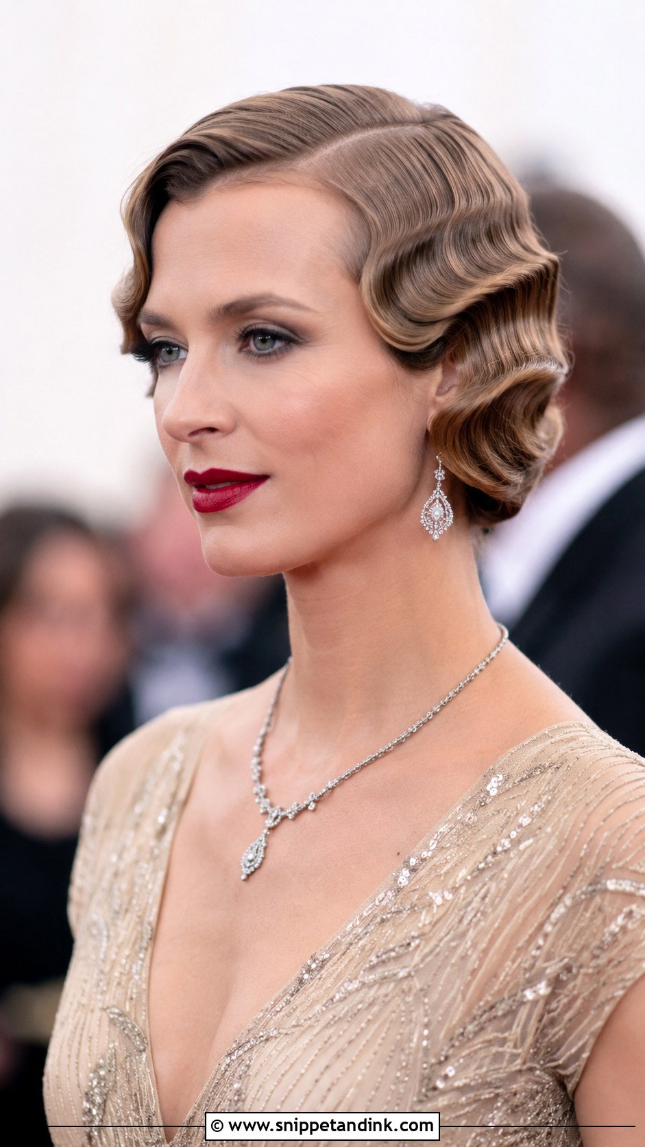 Soft Vintage Finger Waves - Snippet and Ink - 30 Engagement Hair Ideas