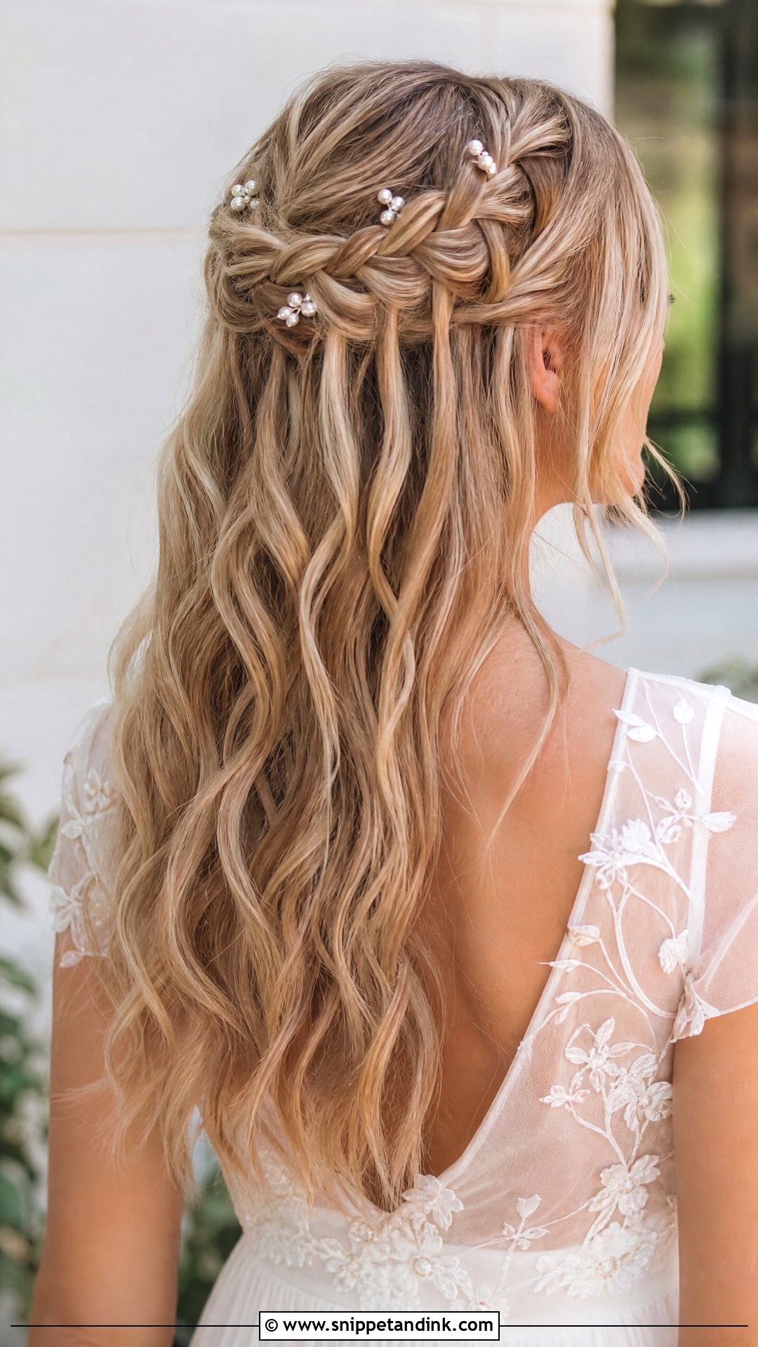 Soft Waterfall Braid Wedding Hairstyle - Snippet and Ink - 20 Soft Hairstyles for Wedding