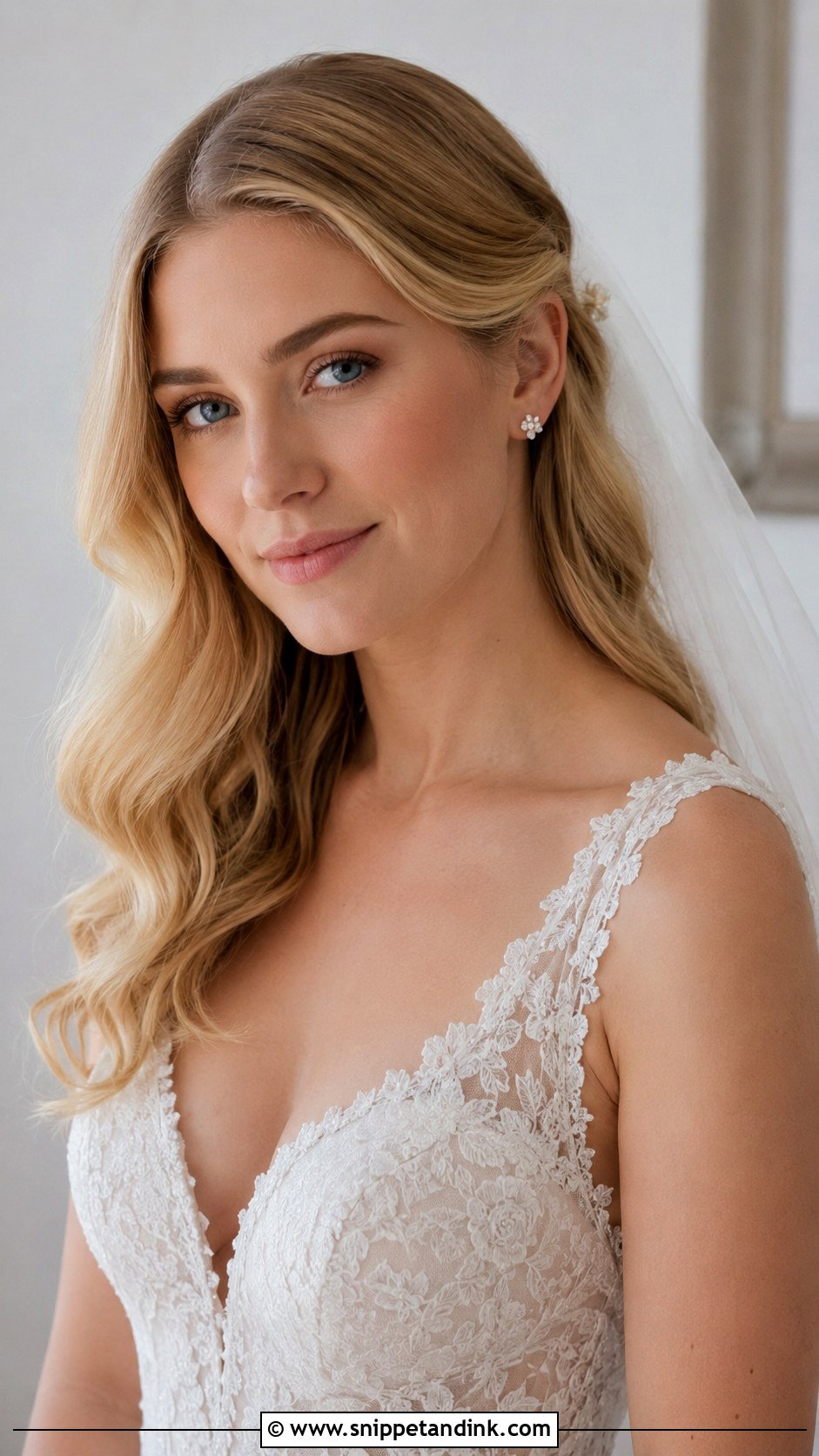 Soft Waves Bridal Hair - Snippet and Ink - 20 Clean Bridal Hair Ideas