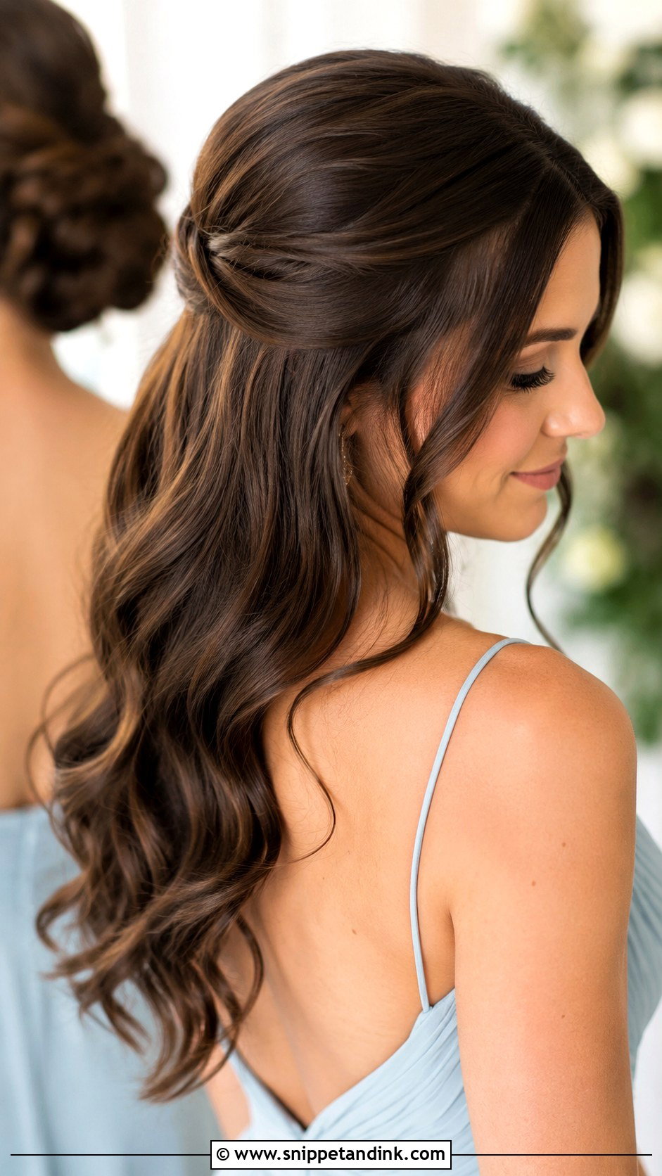 Soft Waves Bridesmaid Hairstyle For Dark Hair - Snippet and Ink - 20 Bridesmaid Hairstyles Dark Hair