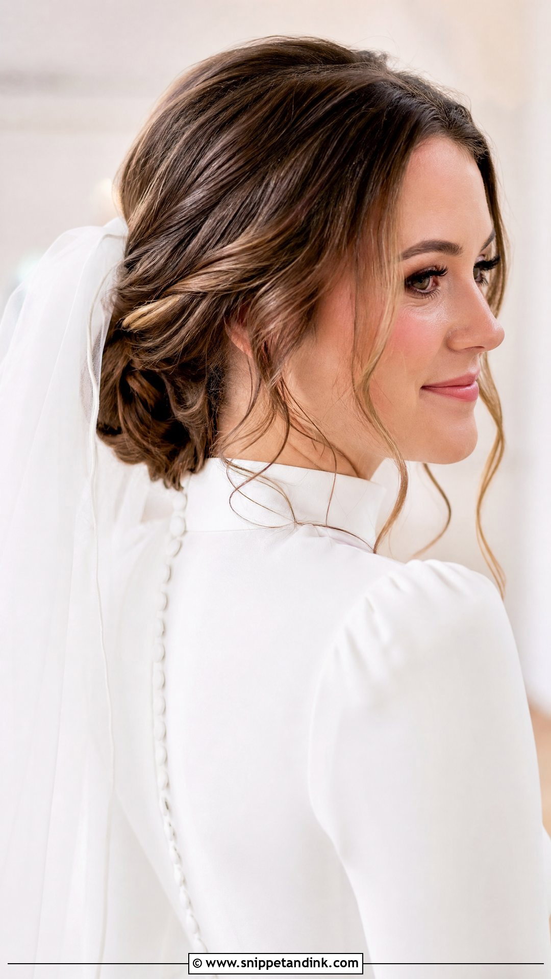 Soft Waves Low Bun - Snippet and Ink - 20 Soft Waves Bridal Hair