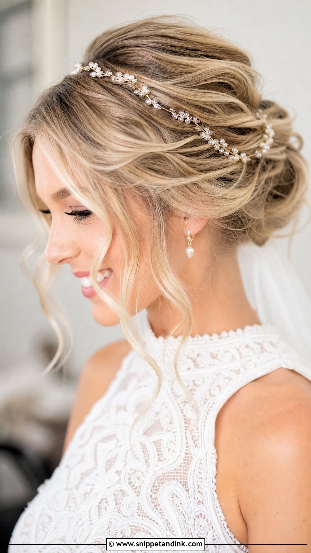 Soft Waves Updo for Long Hair - Snippet and Ink - 20 Soft Waves Bridal Hair