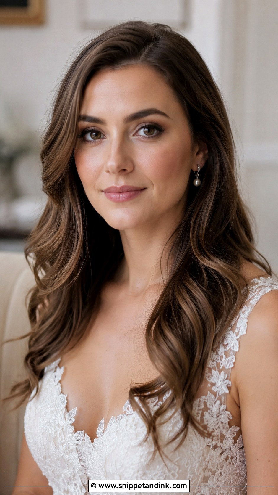 Soft Waves Wedding Hair Down - Snippet and Ink - 15 Wavy Hair Down Wedding Ideas