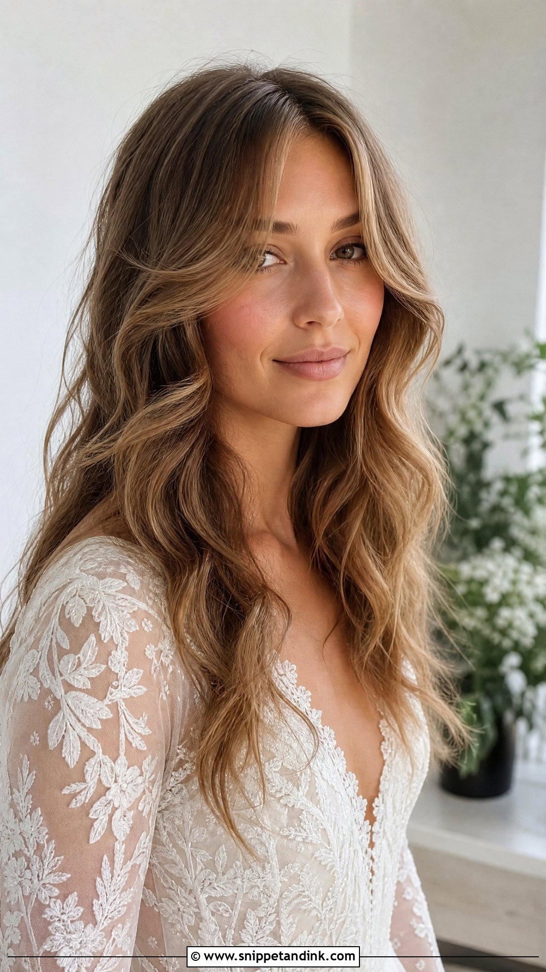 Soft Waves With Curtain Bangs - Snippet and Ink - 20 Soft Waves Bridal Hair