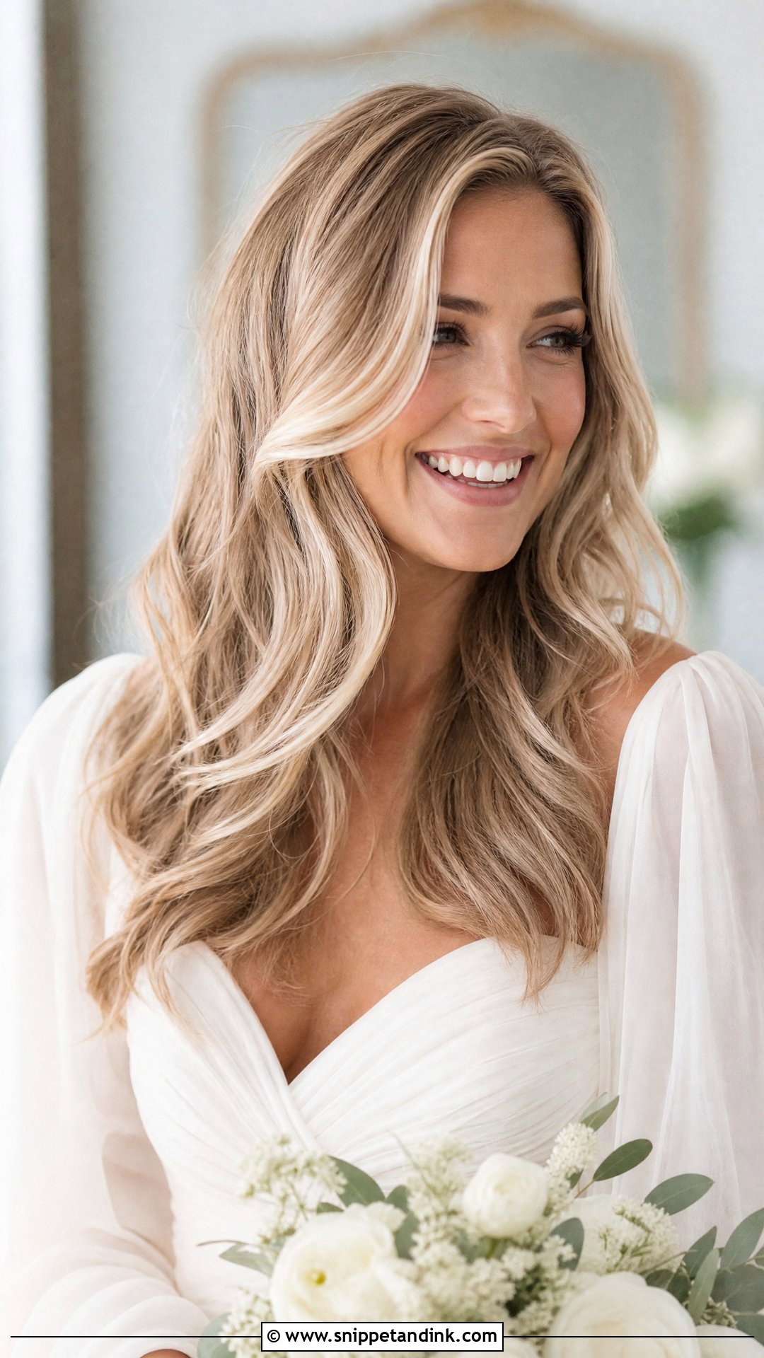 Soft Waves With Face Framing Layers - Snippet and Ink - 15 Big Forehead Hairstyles for Wedding