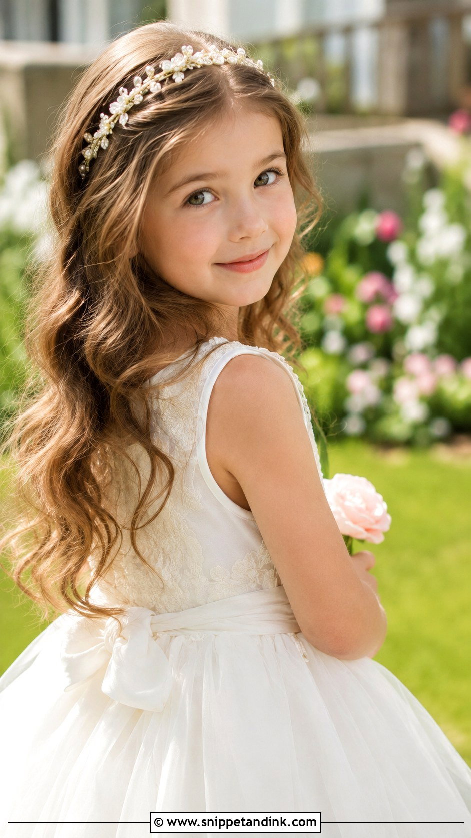 Soft Waves With Headband - Snippet and Ink - 25 Flowergirls Hairstyle Ideas