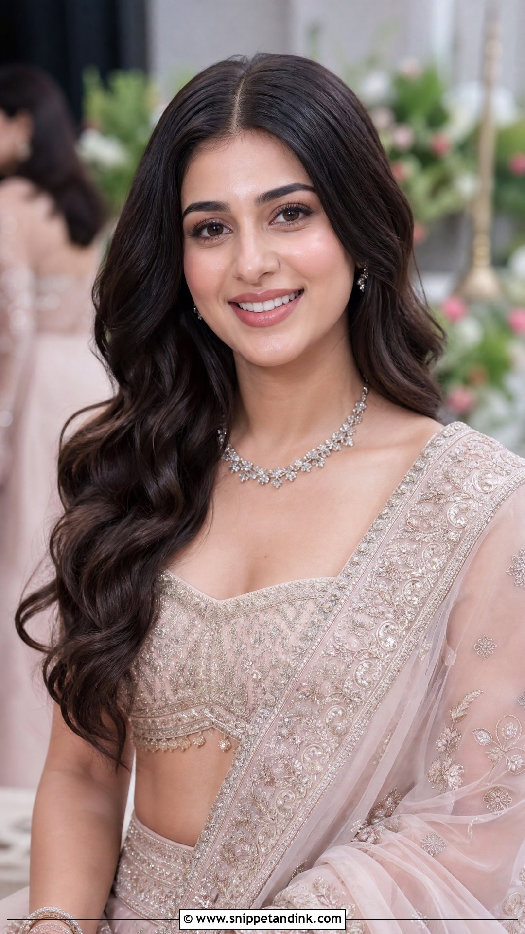 Soft Waves With Middle Part - Snippet and Ink - 30 Engagement Hairstyles Front Look