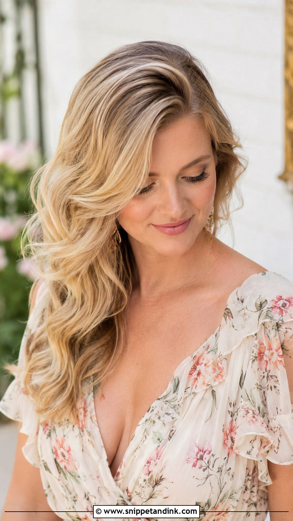 Soft Waves With Side Part - Snippet and Ink - 30 Hairstyles for Engagement
