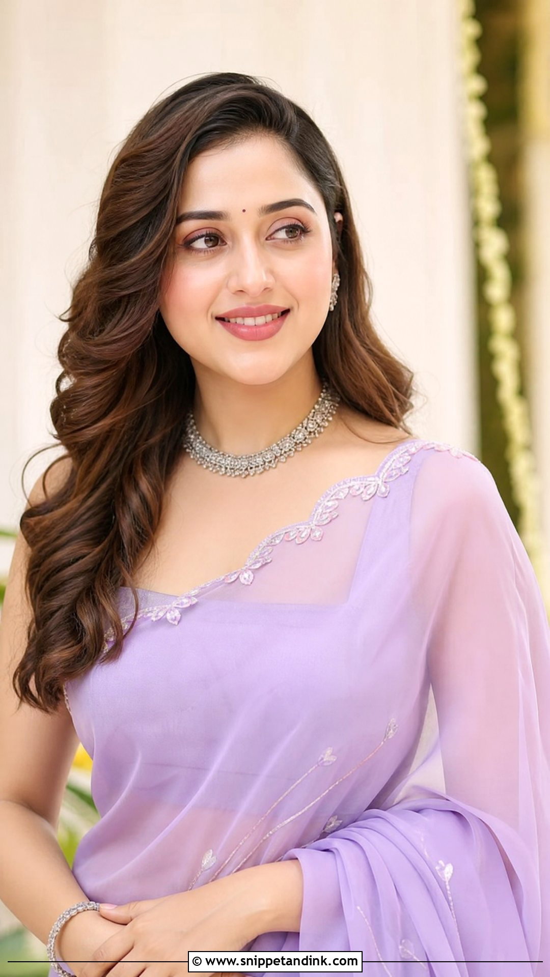 Soft Waves With Side Parting - Snippet and Ink - 20 Indian Hairstyle for Mom of Bride Ideas