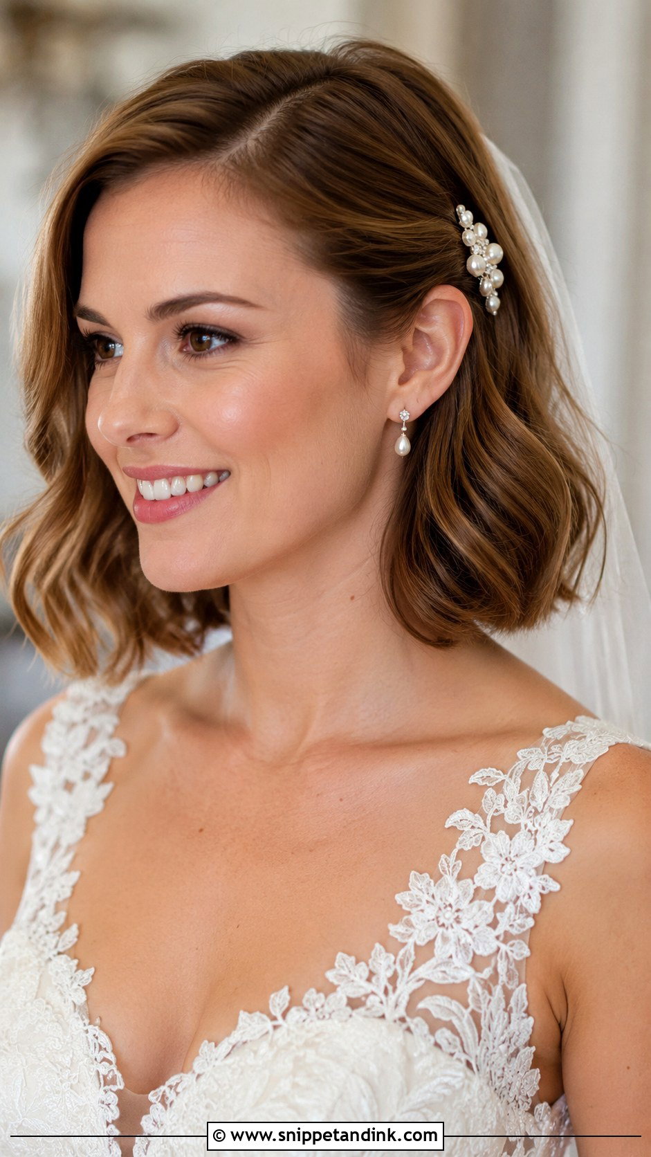 Soft Waves for Short Bob - Snippet and Ink - 25 Wedding Hair Ideas for Short Hair