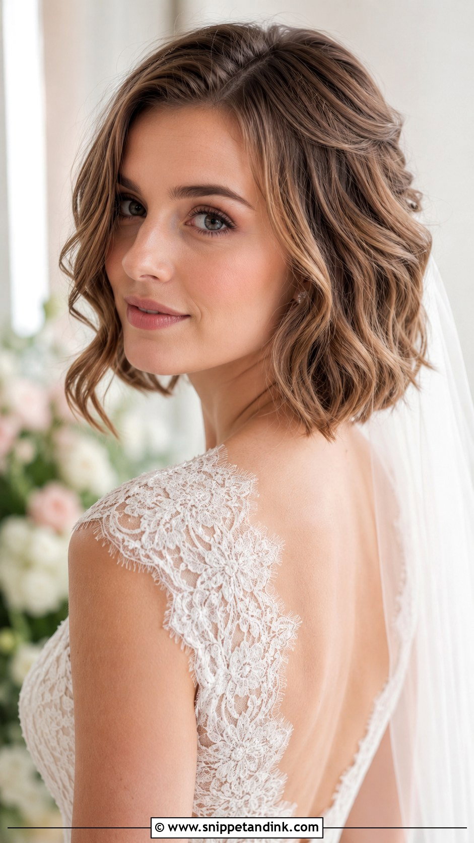 Soft Wavy Bob - Snippet and Ink - 30 Short Wedding Hairstyles
