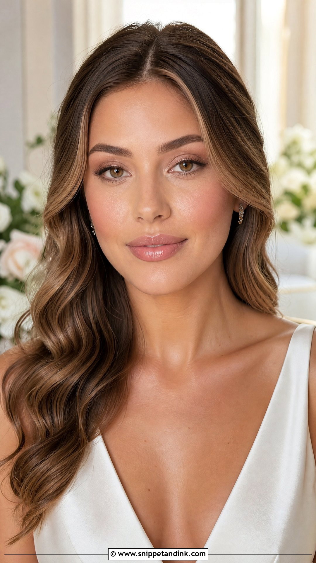 Soft Wedding Makeup With Glossy Lip - Snippet and Ink - 30 Soft Wedding Makeup Ideas