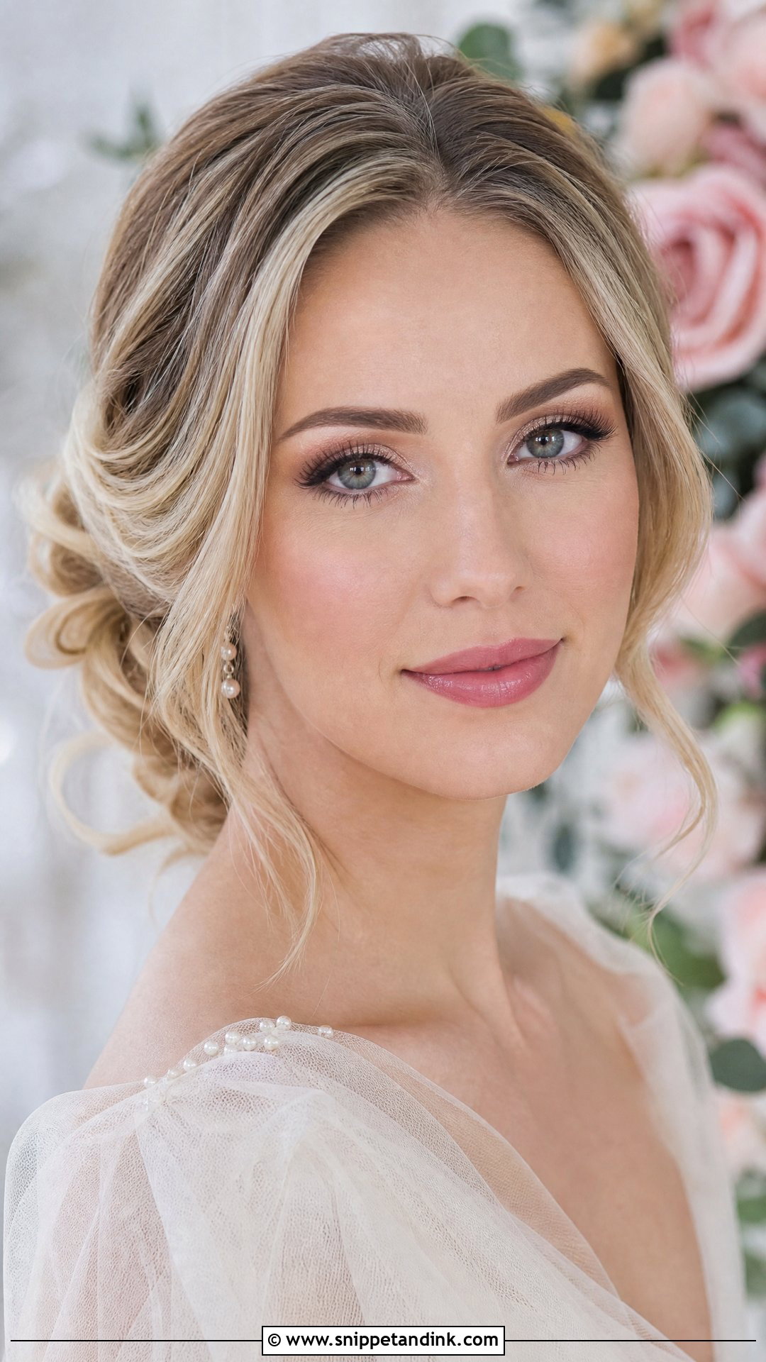 Soft Wedding Makeup With Pink Lip - Snippet and Ink - 30 Soft Wedding Makeup Ideas
