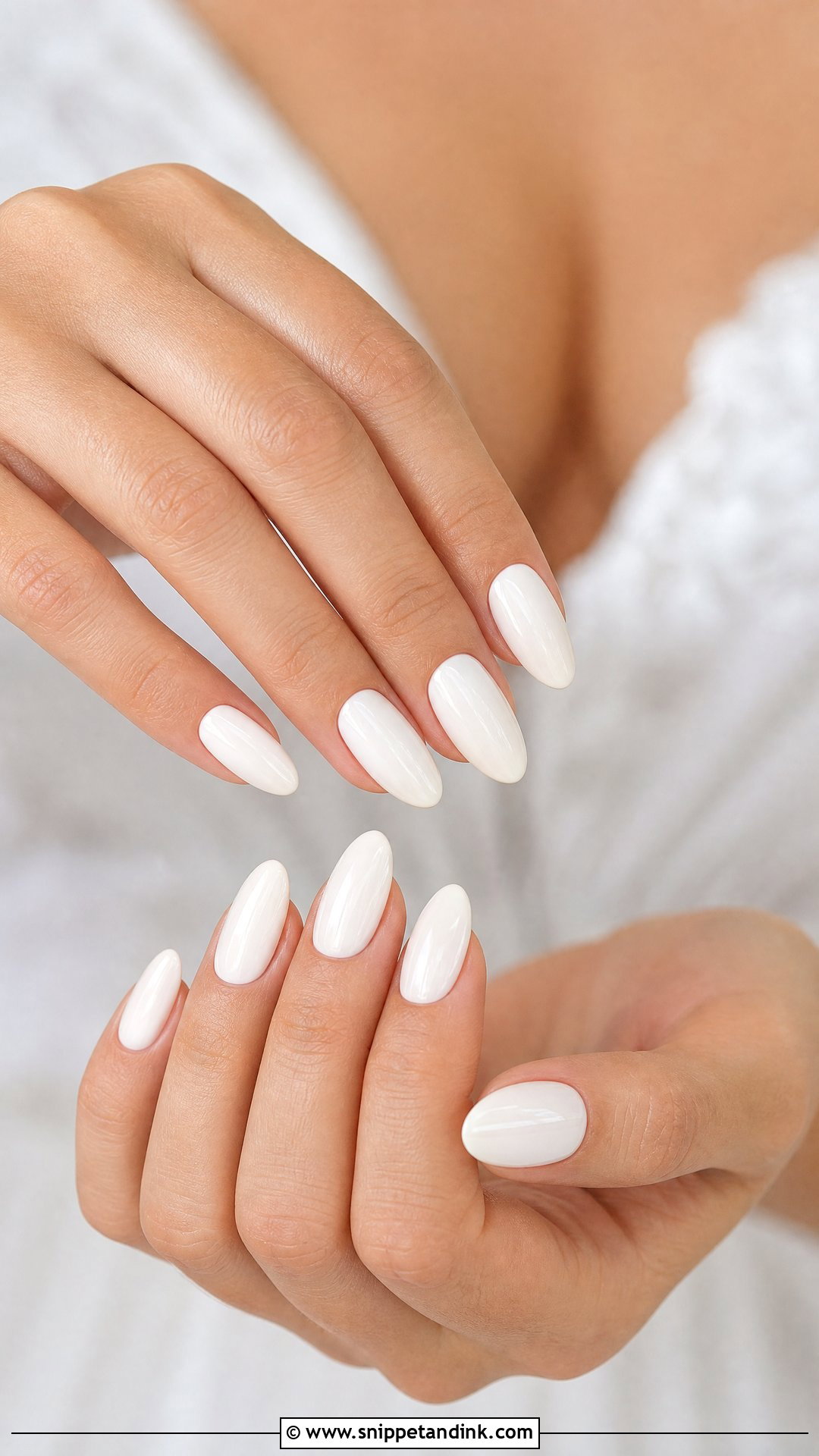 Soft White Bridal Nails - Snippet and Ink - 35 Bridal Nails Wedding