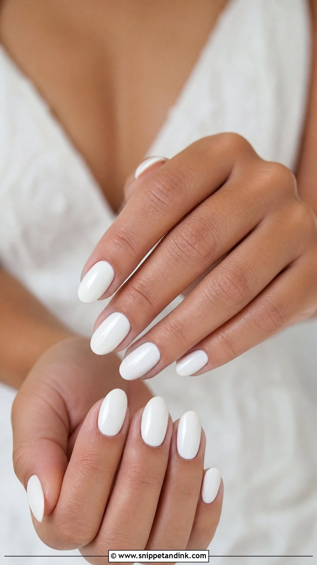Soft White Bridal Nails - Snippet and Ink - 25 Classy Bridal Nails