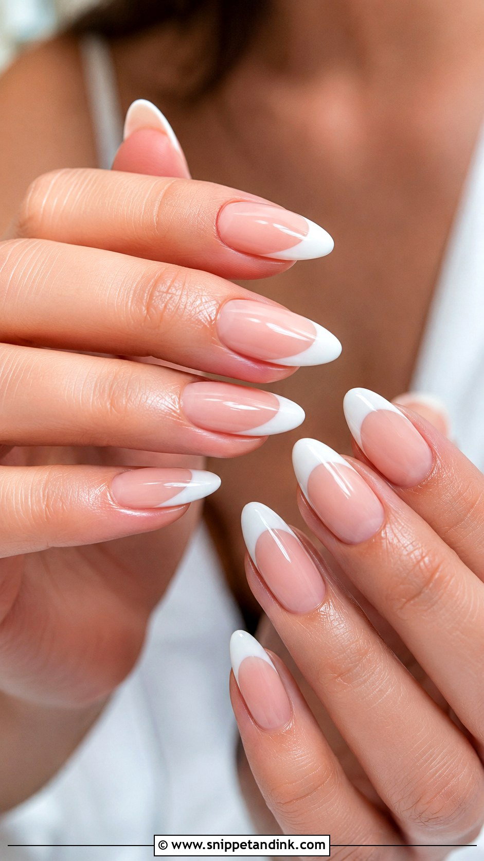 Soft White French Wedding Nails - Snippet and Ink - 20 Neutral Nails for Wedding