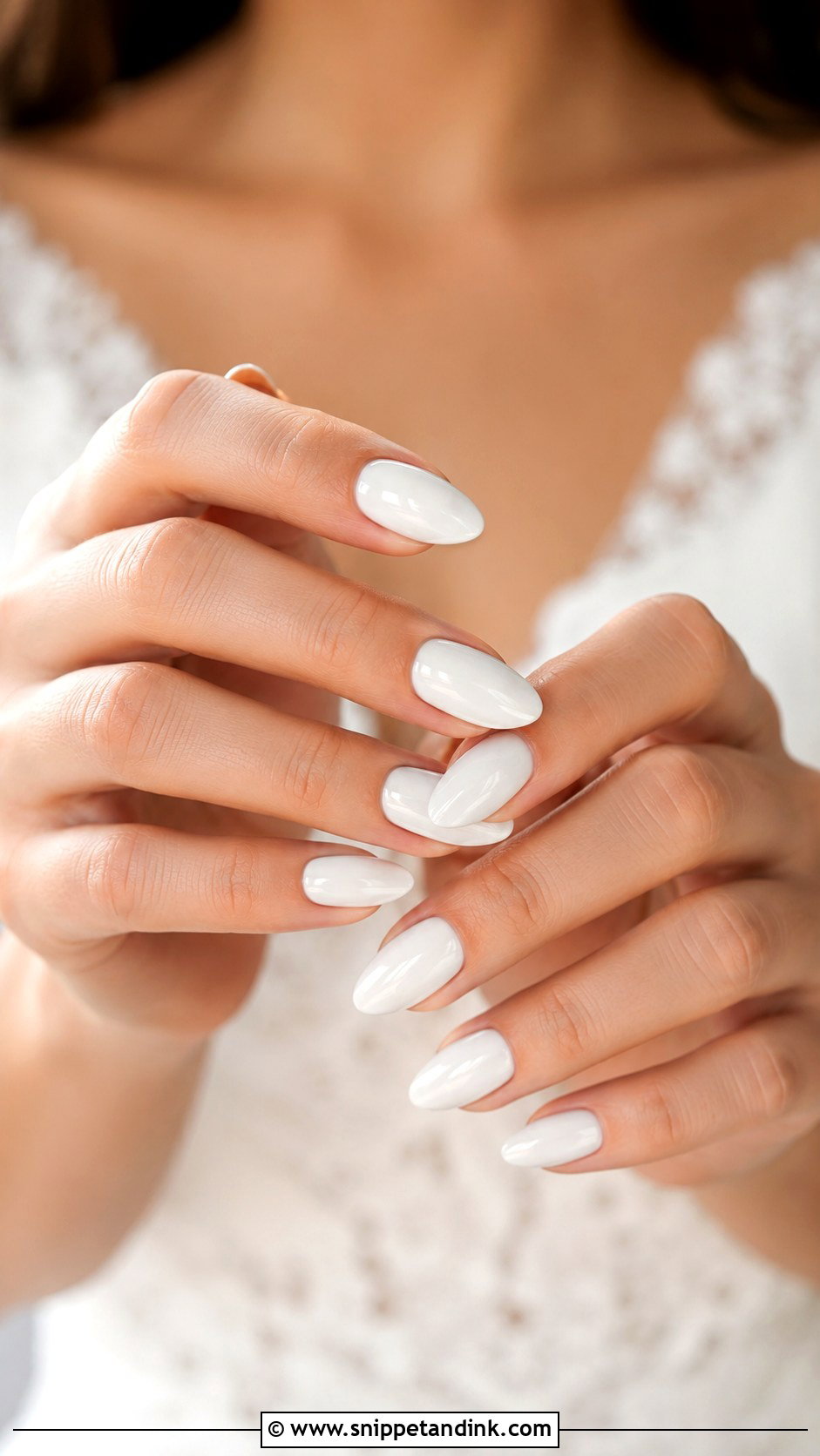 Soft White Wedding Nails - Snippet and Ink - 20 Basic Wedding Nails