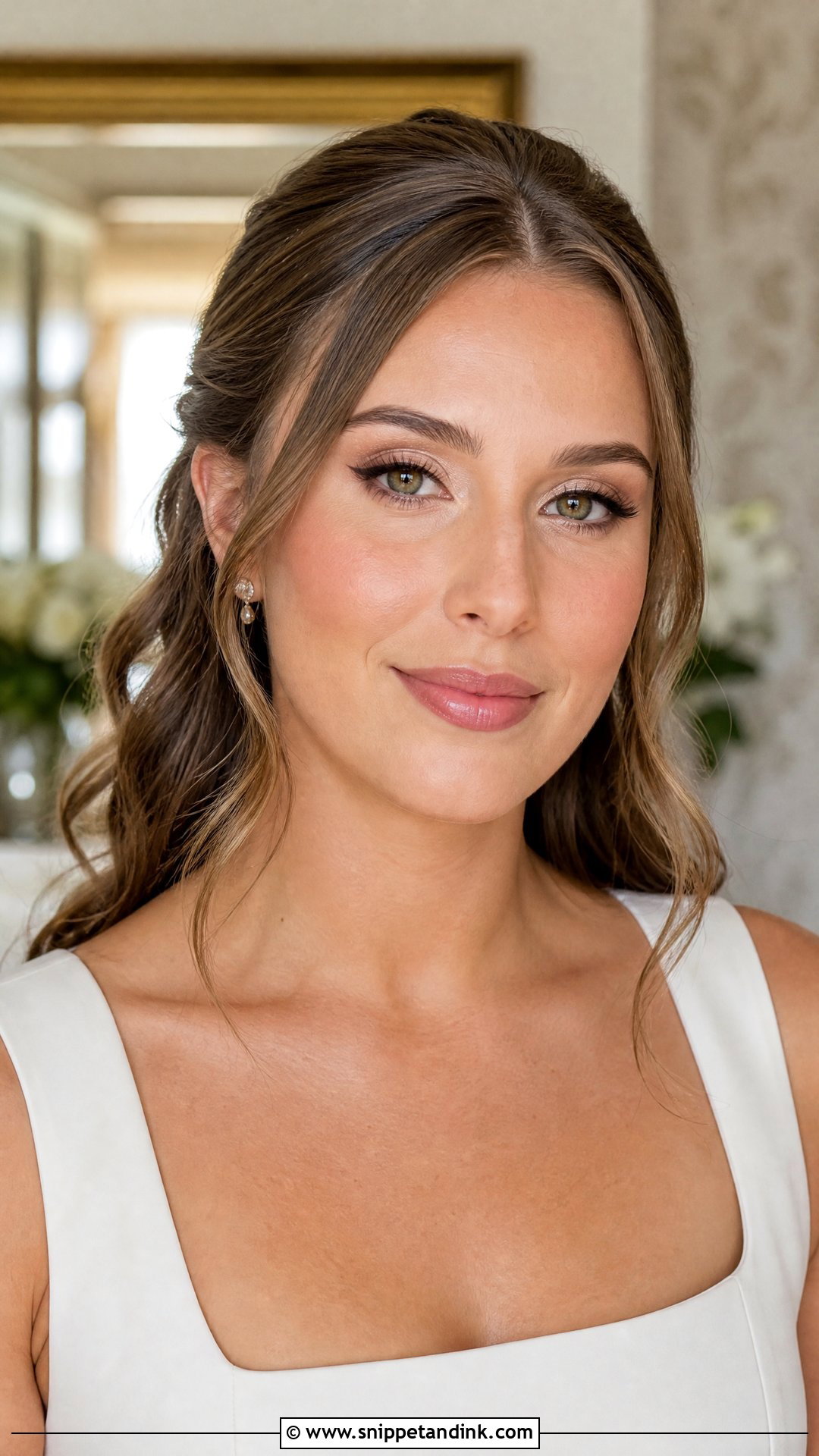 Soft Wing Bridal Makeup For Brown Eyes - Snippet and Ink - 25 Glowy Bridal Makeup for Brown Eyes