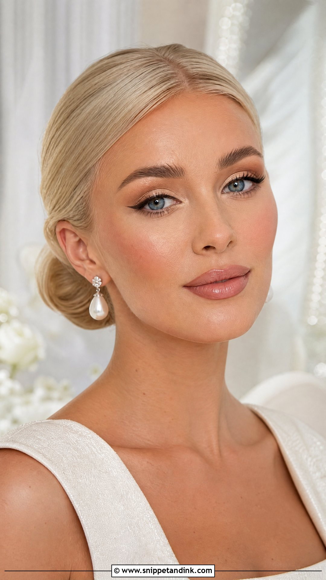 Soft Wing Wedding Makeup For Blue Eyes - Snippet and Ink - 25 Natural Wedding Makeup for Blue Eyes