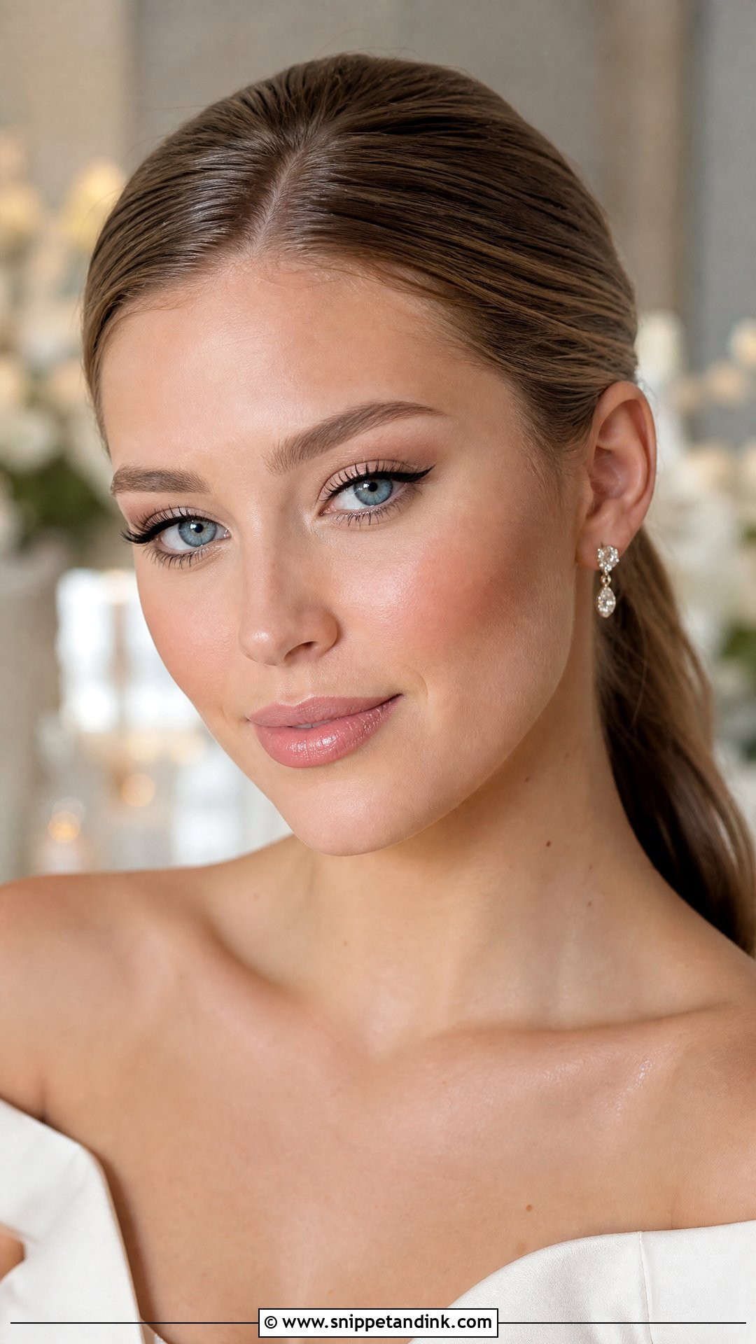 Soft Winged Liner Bridal Makeup For Blue Eyes - Snippet and Ink - 20 Soft Bridal Makeup for Blue Eyes