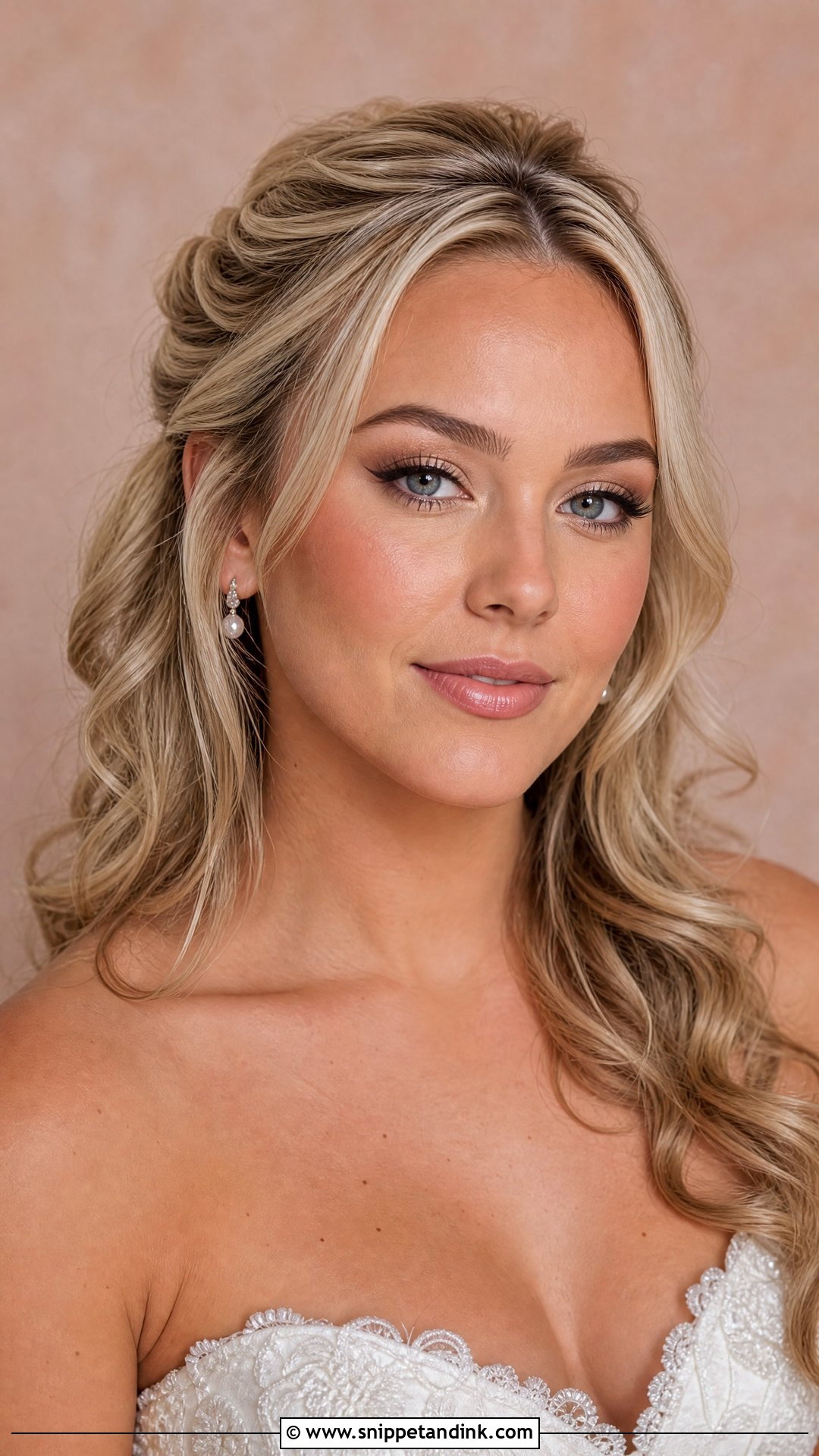 Soft Winged Liner Bridal Makeup - Snippet and Ink - 25 Soft Romantic Bridal Makeup Ideas