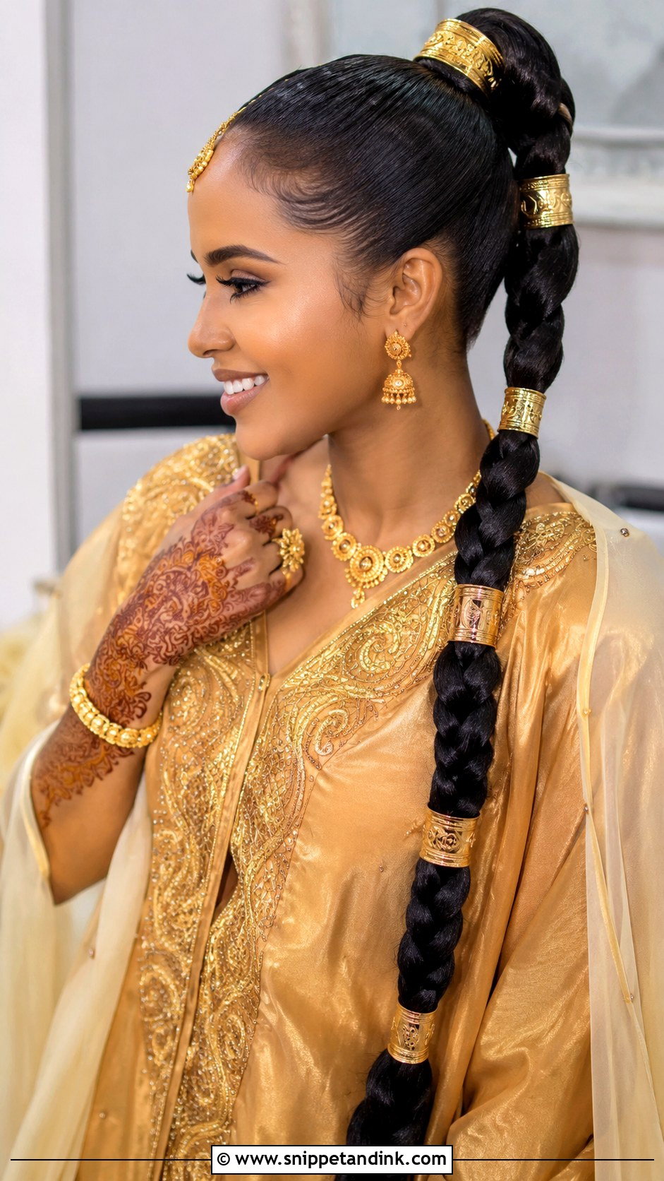 Somali Bridal Braided Ponytail - Snippet and Ink - 15 Somali Wedding Hairstyles