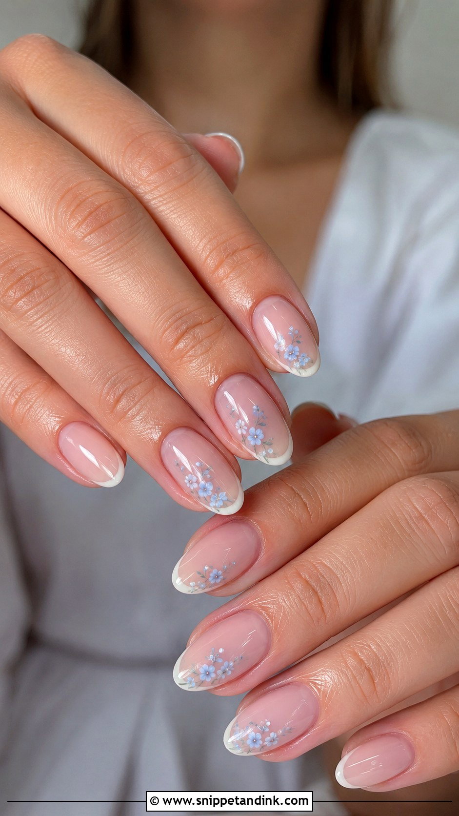 Something Blue Acrylic Wedding Nails - Snippet and Ink - 20 Acrylic Wedding Day Nails for Bride