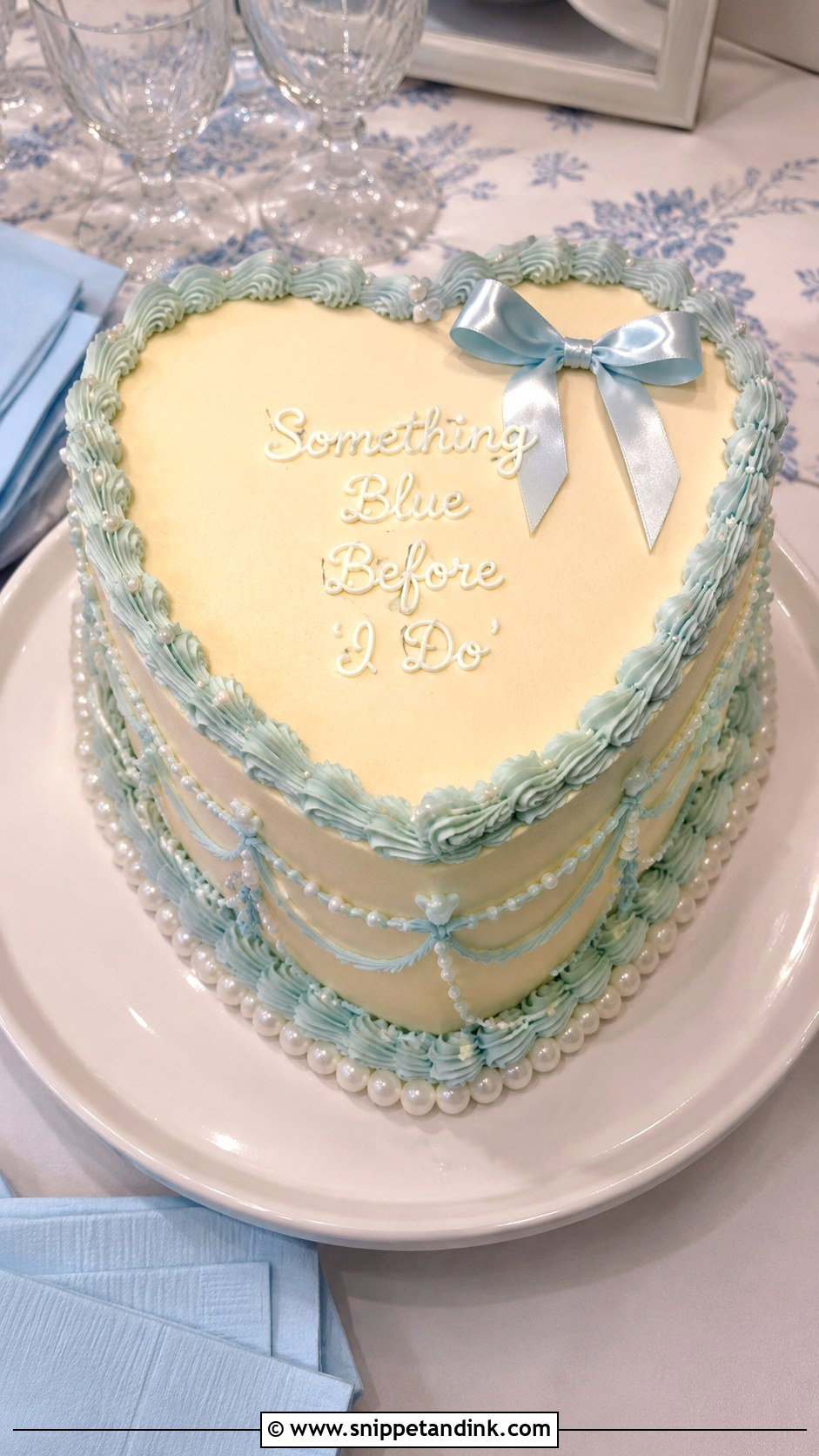 Something Blue Before I Do Cake - Snippet and Ink - 25 Something Blue Cake Ideas