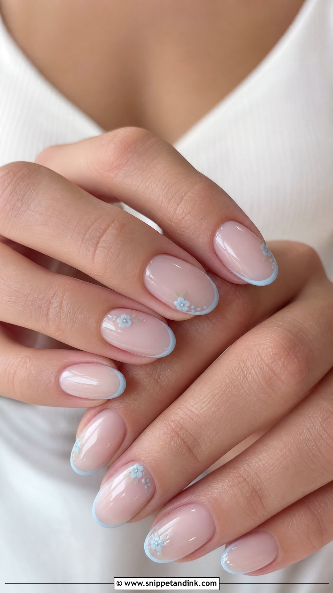 Something Blue Bridal Gel Nails - Snippet and Ink - 25 Bridal Gel Nails