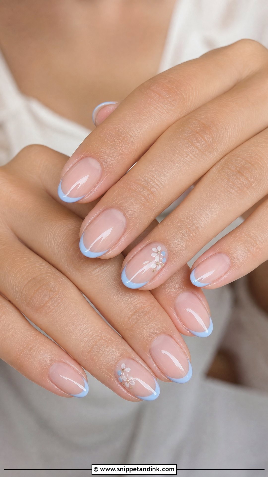 Something Blue Bridal Nails - Snippet and Ink - 25 Bridal Nail Ideas Brides