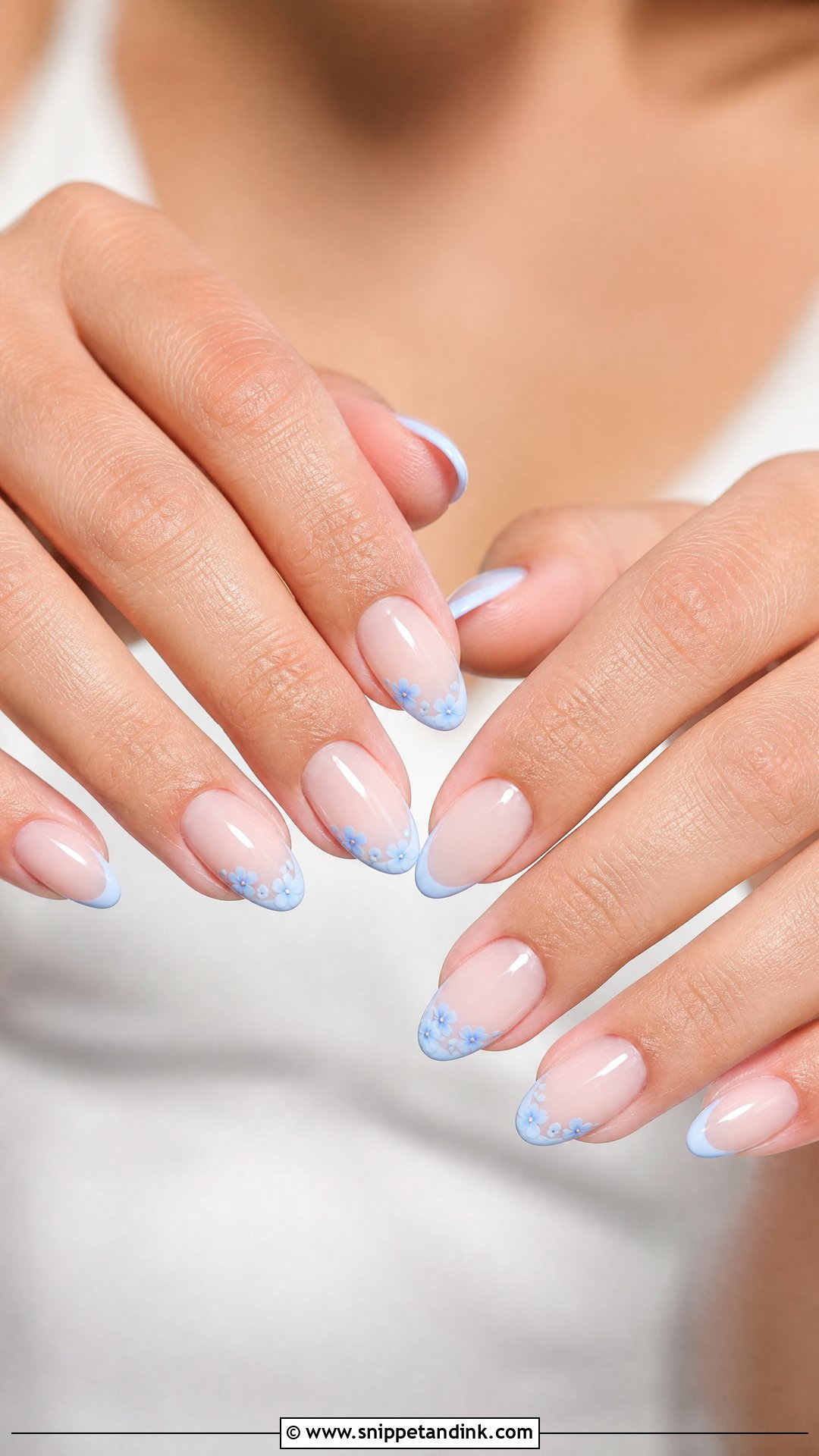 Something Blue Bridal Nails - Snippet and Ink - 25 Unique Bridal Nails
