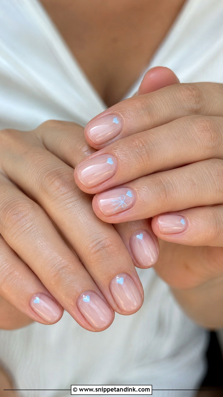 Something Blue Bridal Nails - Snippet and Ink - 30 Bridal Nail Art Designs Wedding Day