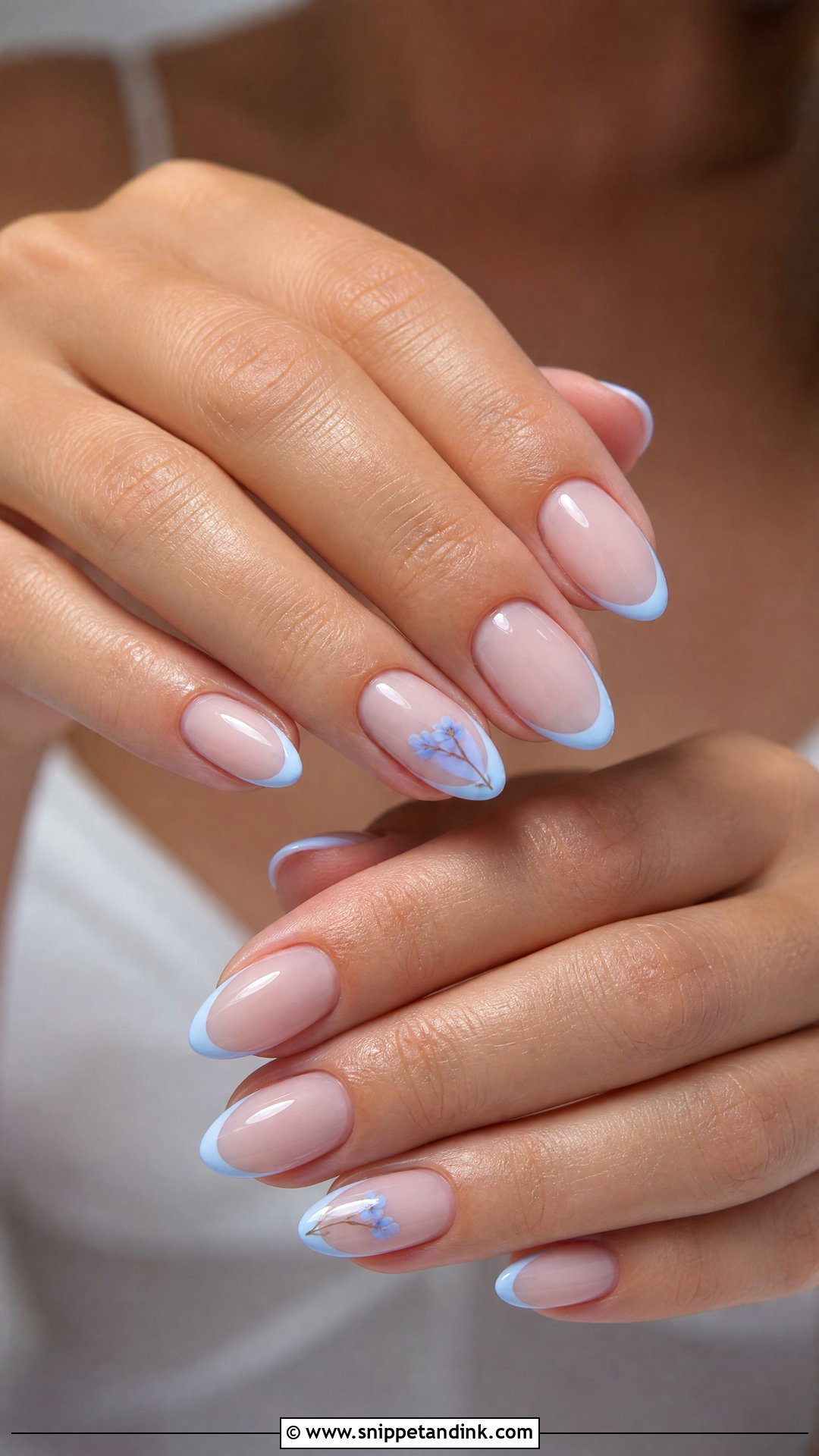 Something Blue Bridal Nails - Snippet and Ink - 35 Bridal Nails