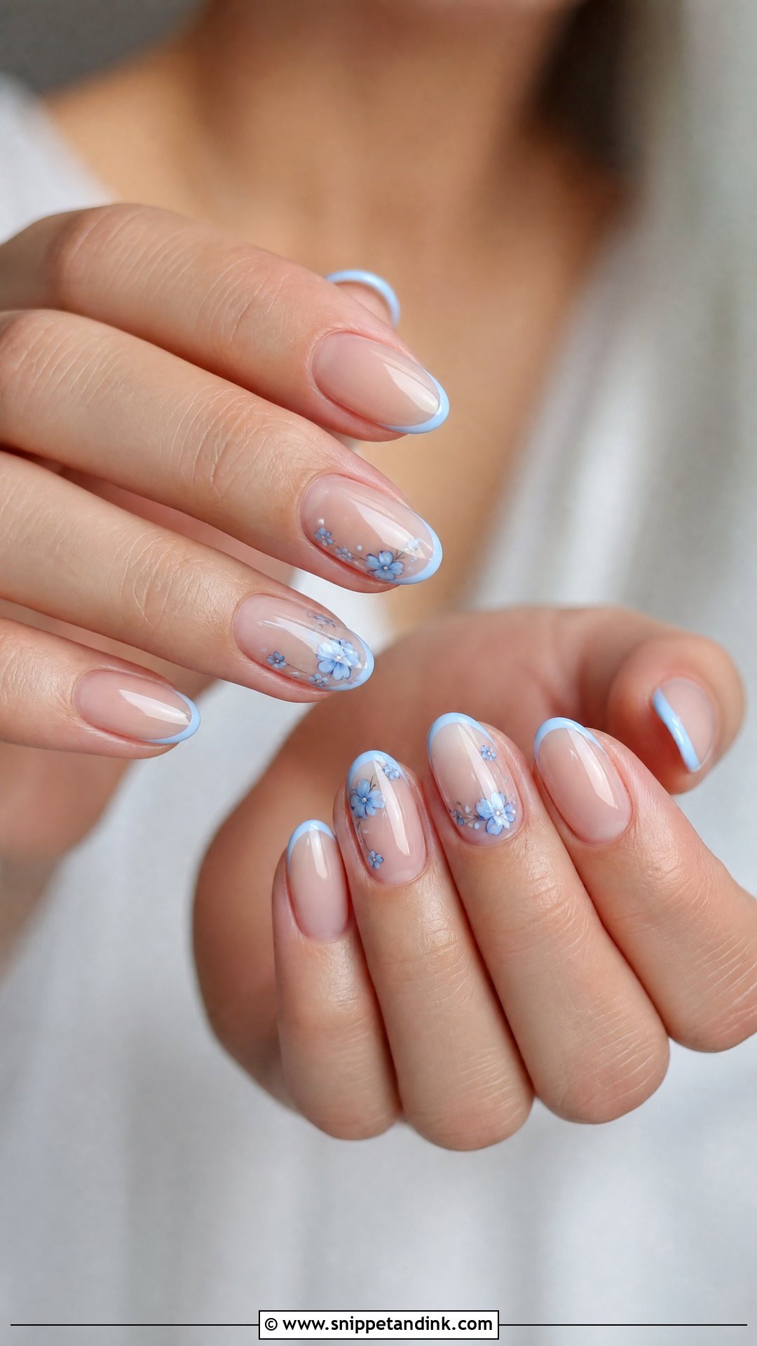 Something Blue Bridal Nails - Snippet and Ink - 35 Bridal Nails Wedding