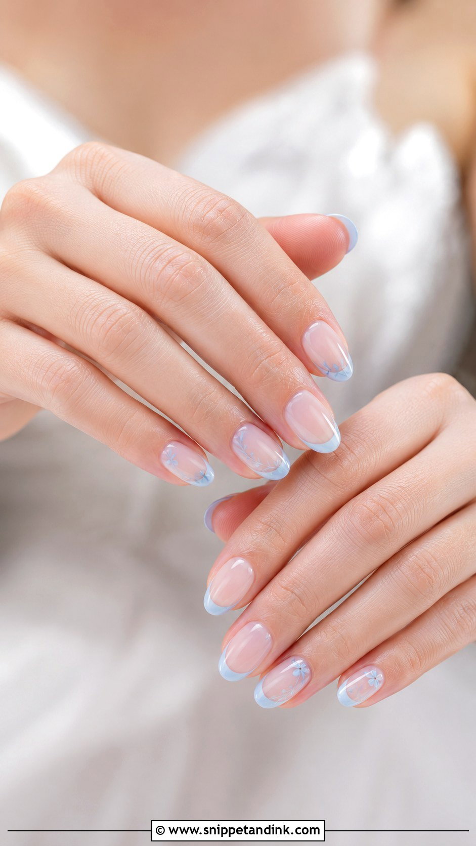 Something Blue Bridal Nails - Snippet and Ink - 20 Bridal Nail Inspo 2025 Ideas