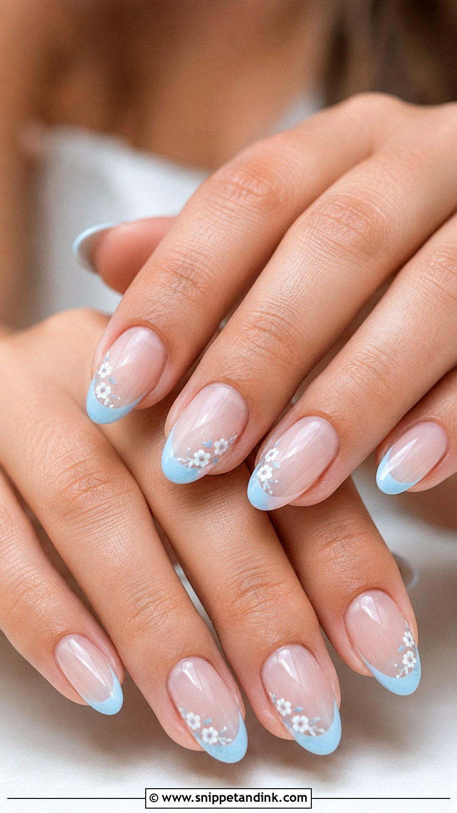 Something Blue Bride Nails - Snippet and Ink - 20 Wedding Bride Nails Ideas