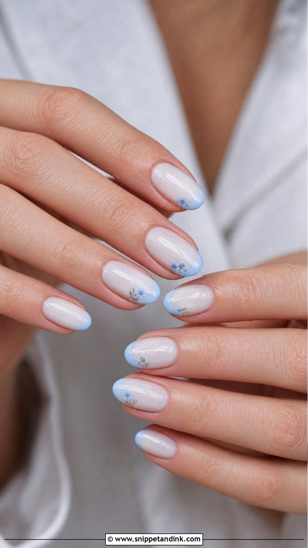 Something Blue Bride Nails - Snippet and Ink - 25 Brides Nails for Wedding