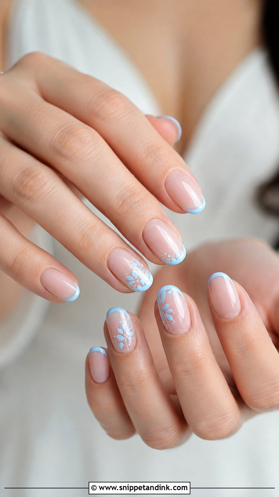 Something Blue Bride Nails - Snippet and Ink - 30 Nails for the Bride Wedding