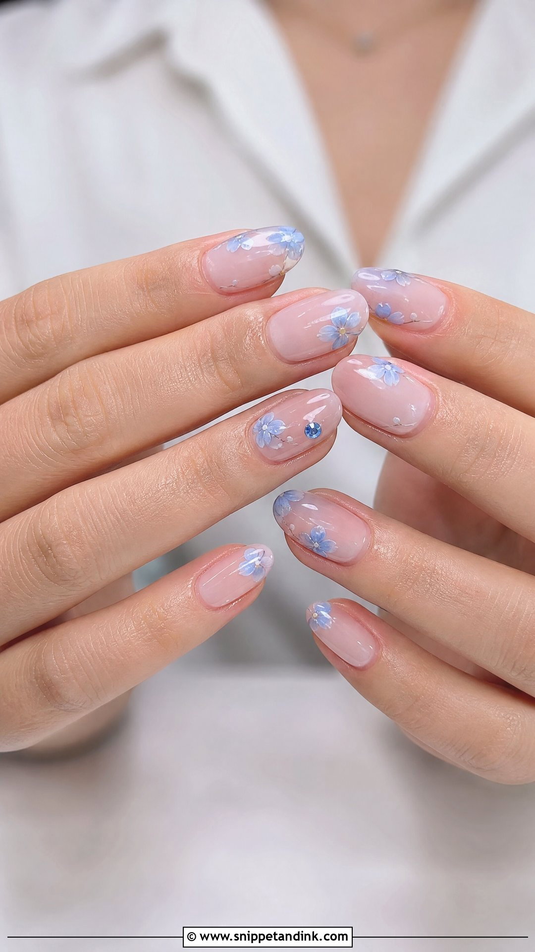 Something Blue Bride Nails - Snippet and Ink - 35 Bride Nails Wedding