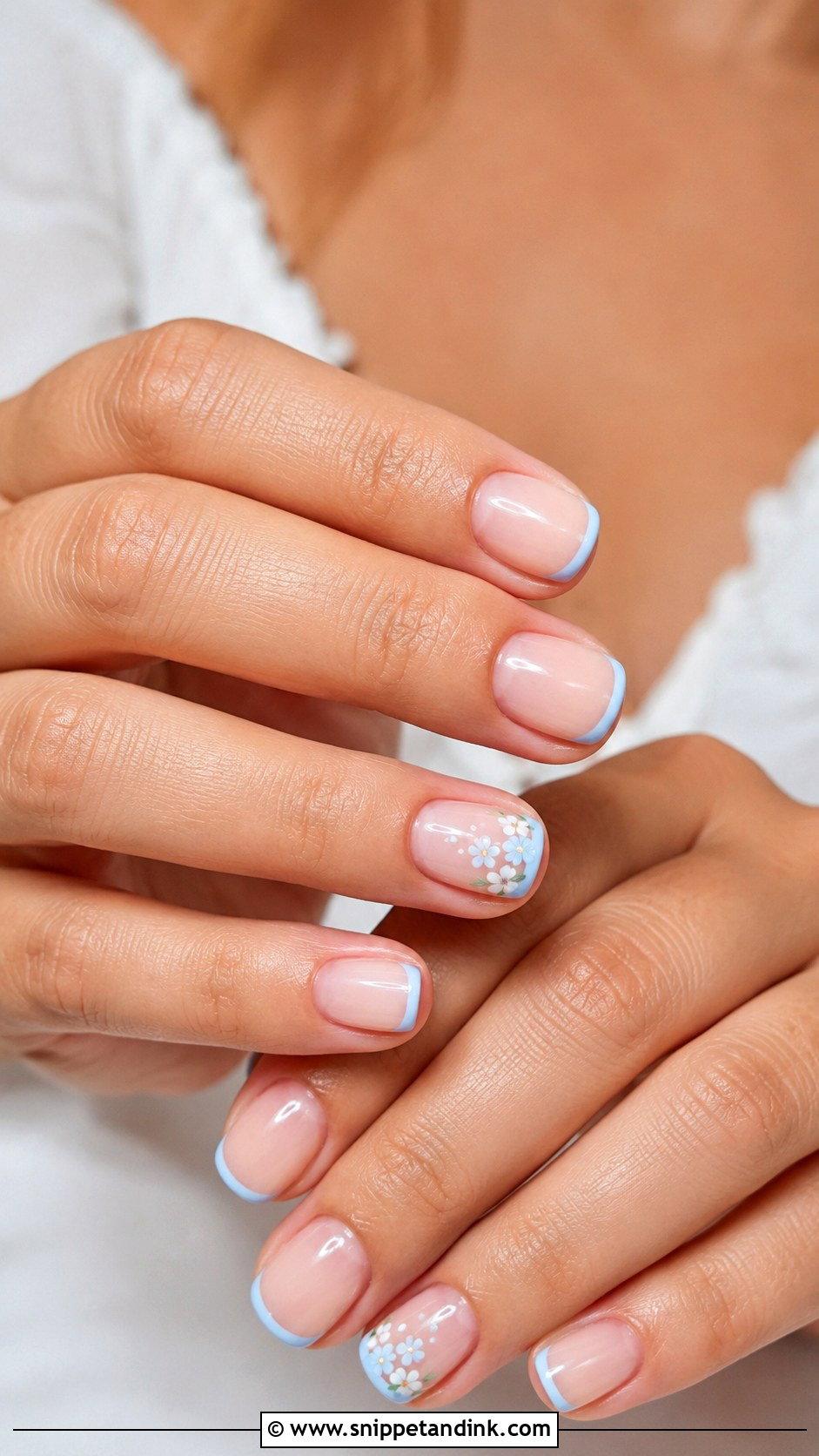 Something Blue Bride Wedding Nails - Snippet and Ink - 30 Bride's Nails Wedding