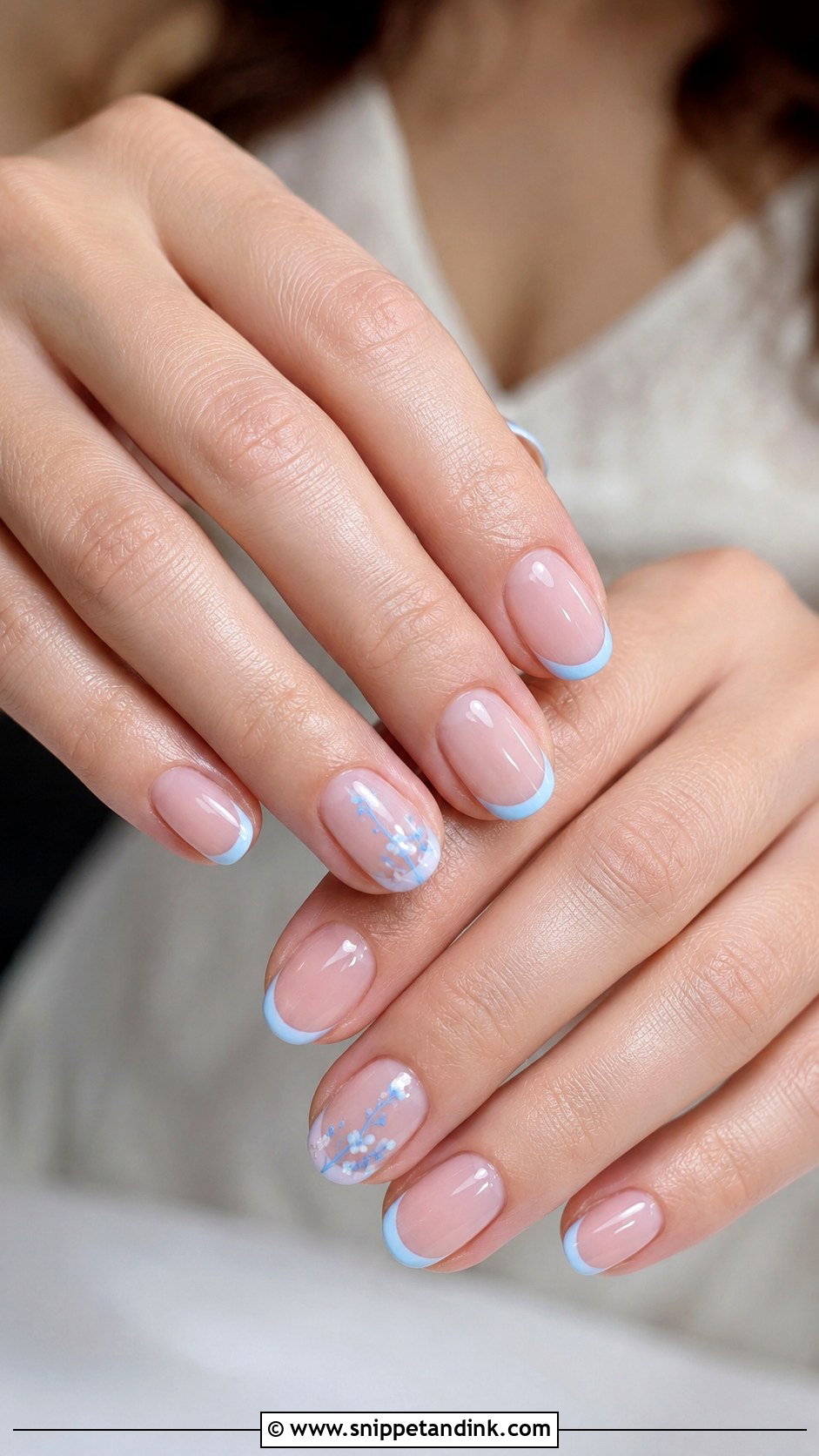 Something Blue Gel Nails For Bride Wedding - Snippet and Ink - 20 Gel Nails for the Bride Wedding