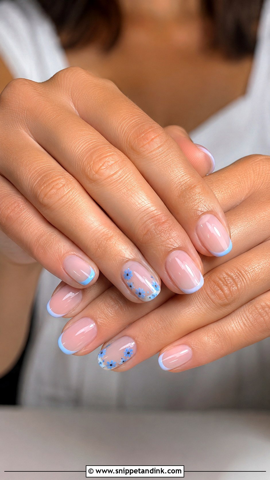 Something Blue Gel X Wedding Nails - Snippet and Ink - 20 Gel X Wedding Nails