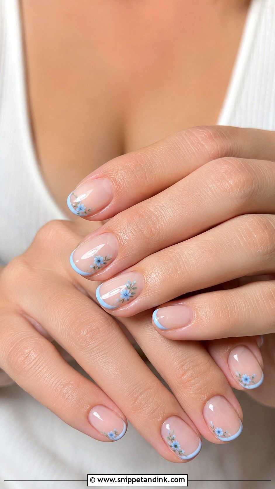 Something Blue Pre Wedding Nails - Snippet and Ink - 20 Nails for Pre Wedding Shoot