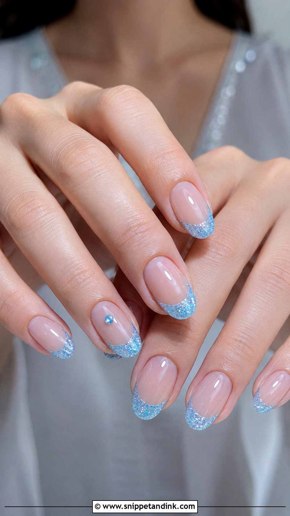 Something Blue Sparkly Wedding Nails - Snippet and Ink - 20 Sparkly Wedding Nails