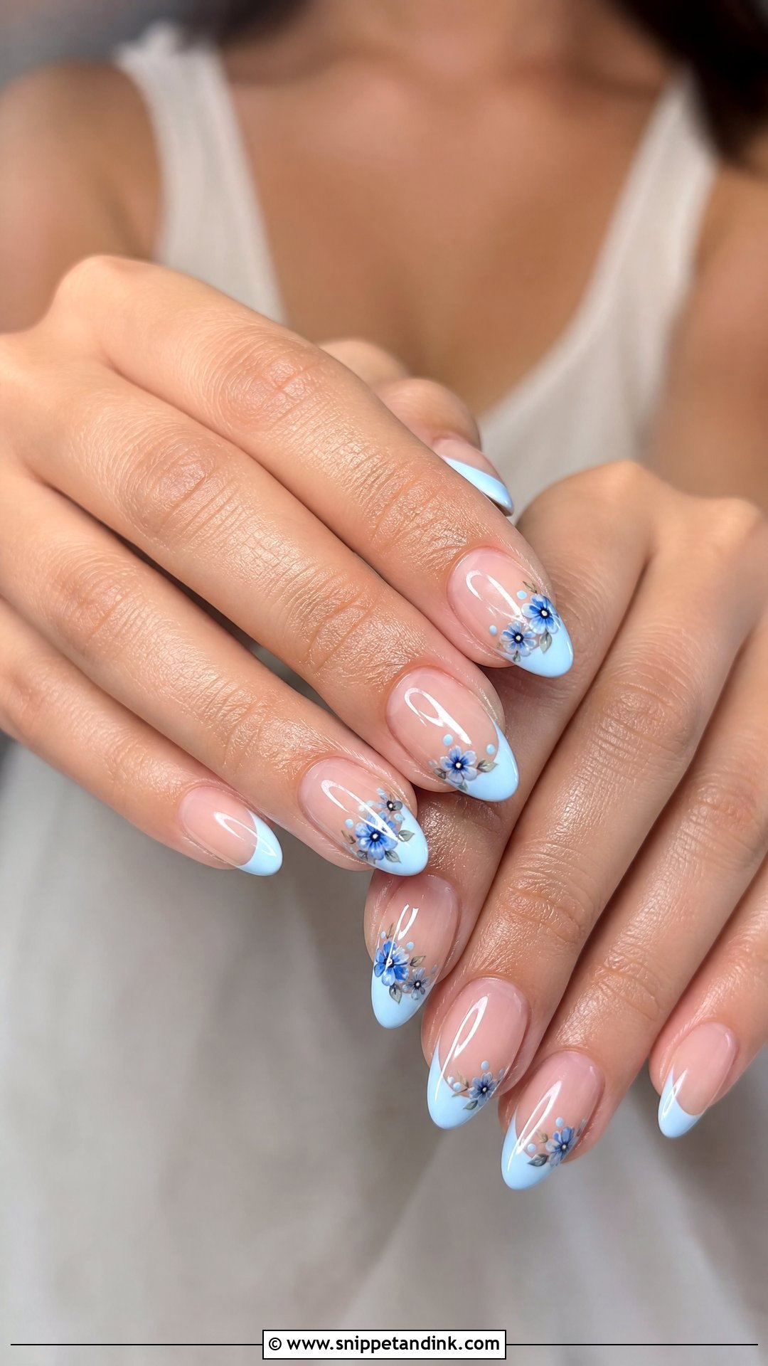 Something Blue Wedding Acrylic Nails - Snippet and Ink - 25 Wedding Acrylic Nails