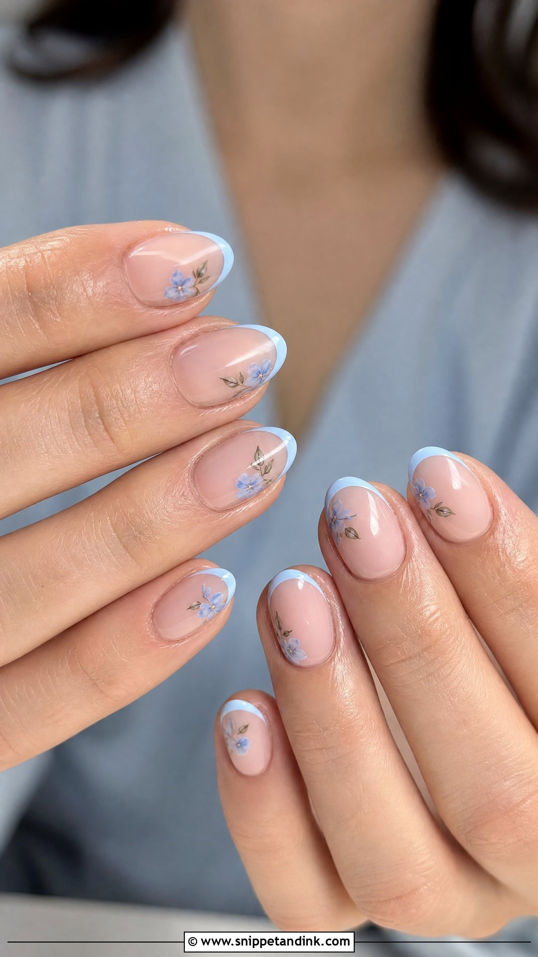Something Blue Wedding Gel Nails - Snippet and Ink - 25 Wedding Gel Nails