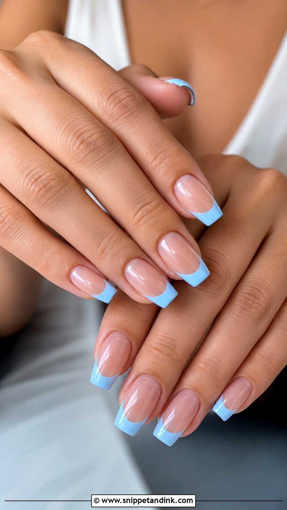 Something Blue Wedding Nail Extensions - Snippet and Ink - 20 Wedding Nail Extensions Ideas