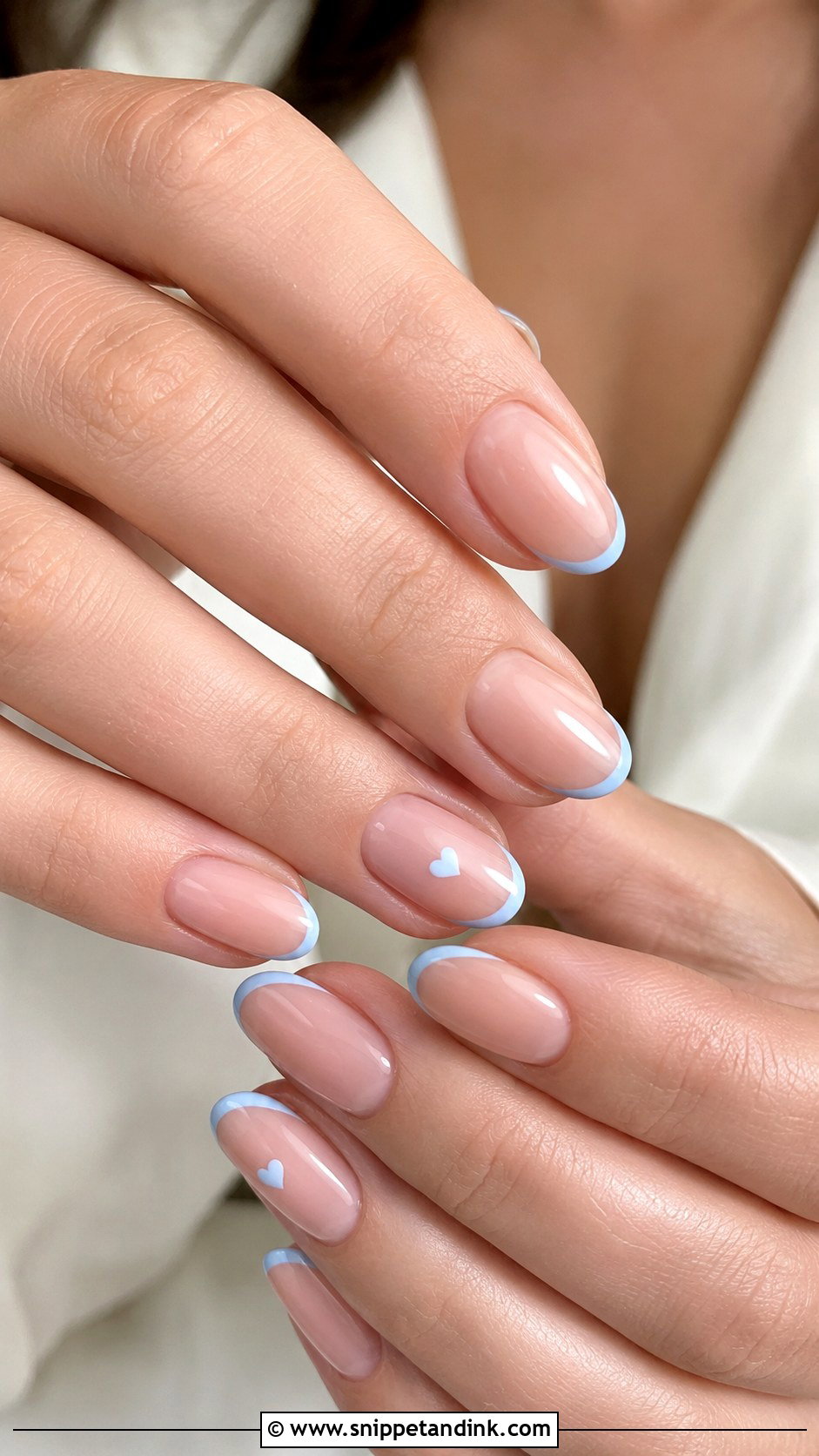 Something Blue Wedding Nails - Snippet and Ink - 20 Bridal Manicure Wedding Nails Ideas