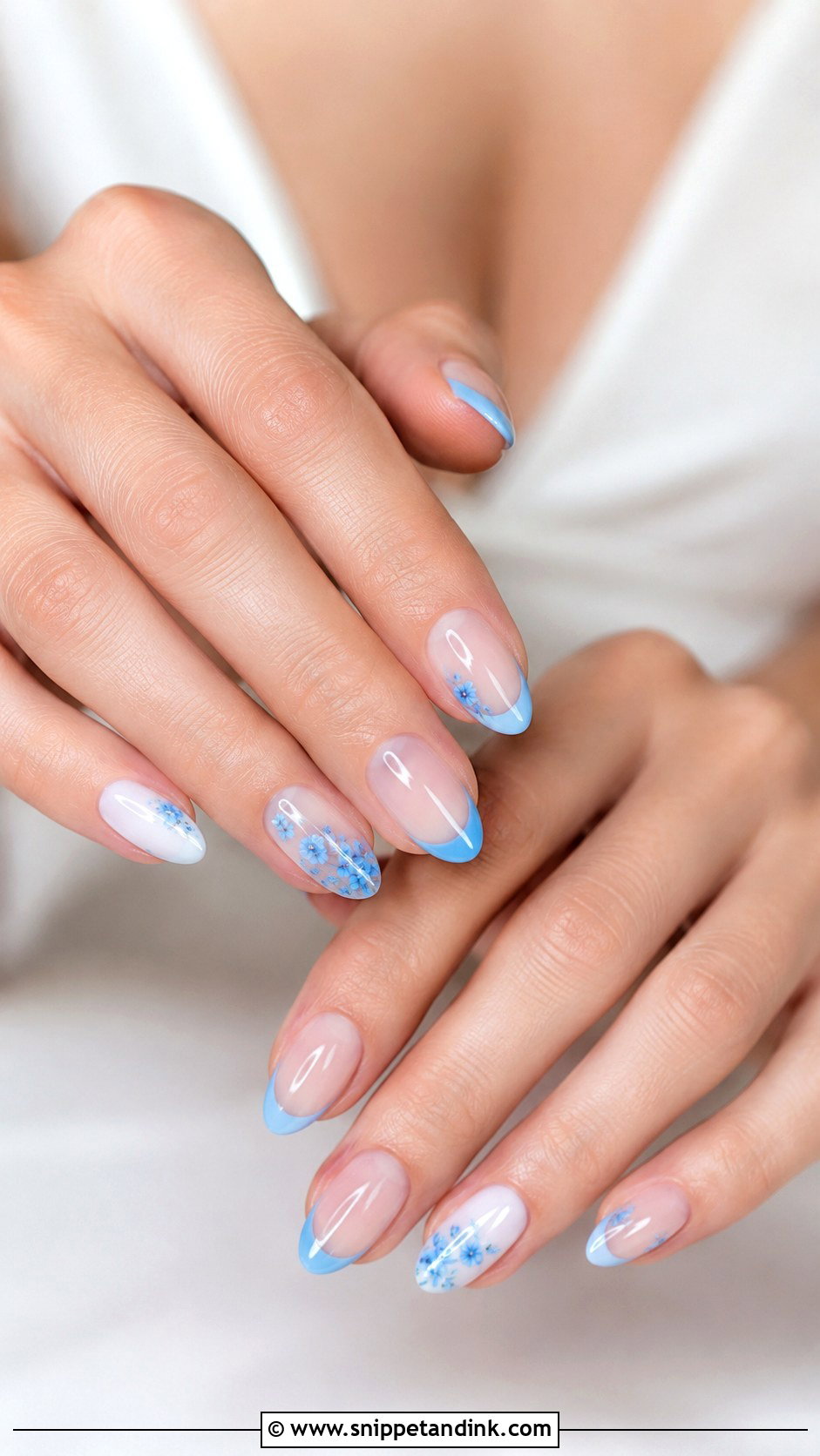 Something Blue Wedding Nails - Snippet and Ink - 20 Wedding Inspired Nails